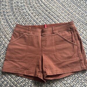 Spanx twill shorts- rust color